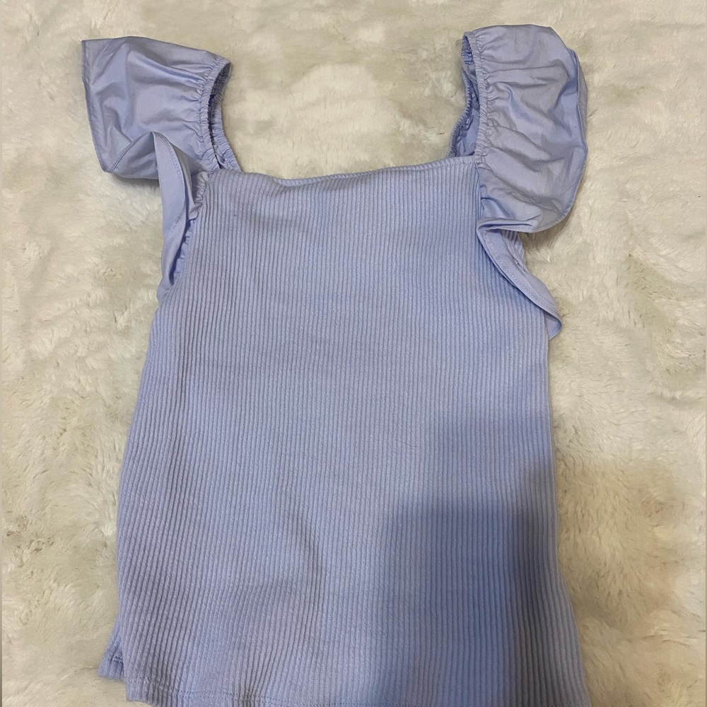 sky blue top